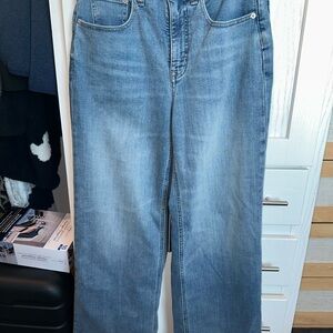 J. Crew Women’s Wide-Leg Jeans in Light Blue Wash
